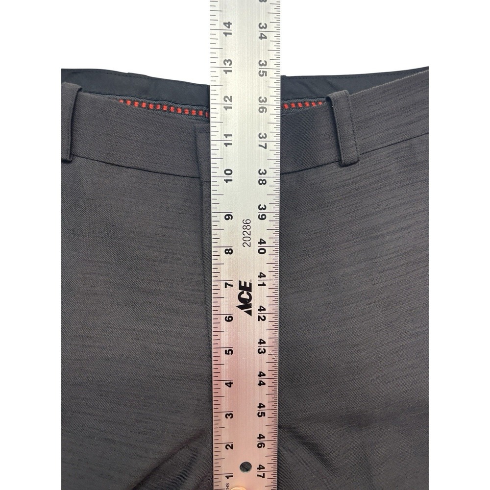 NEW vtg Bespoke Tailored 32x20 Charcoal Silk Pants Trousers Wide Leg Pleated - Picture 3 of 9